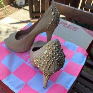Nude Studded Vince Camuto Heels